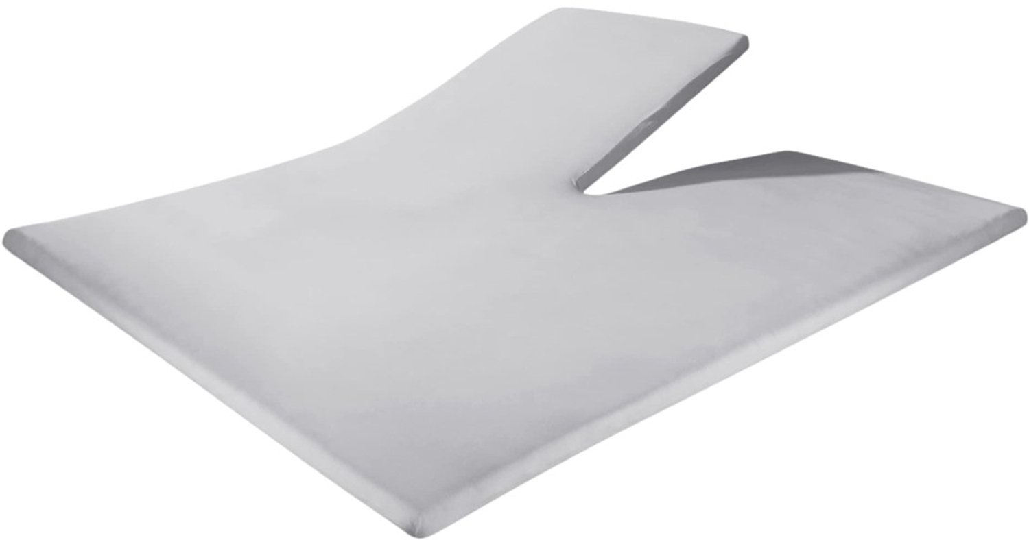 Duraxl Hoeslaken - Splittopper - Jersey - 90 cm split - Grijs