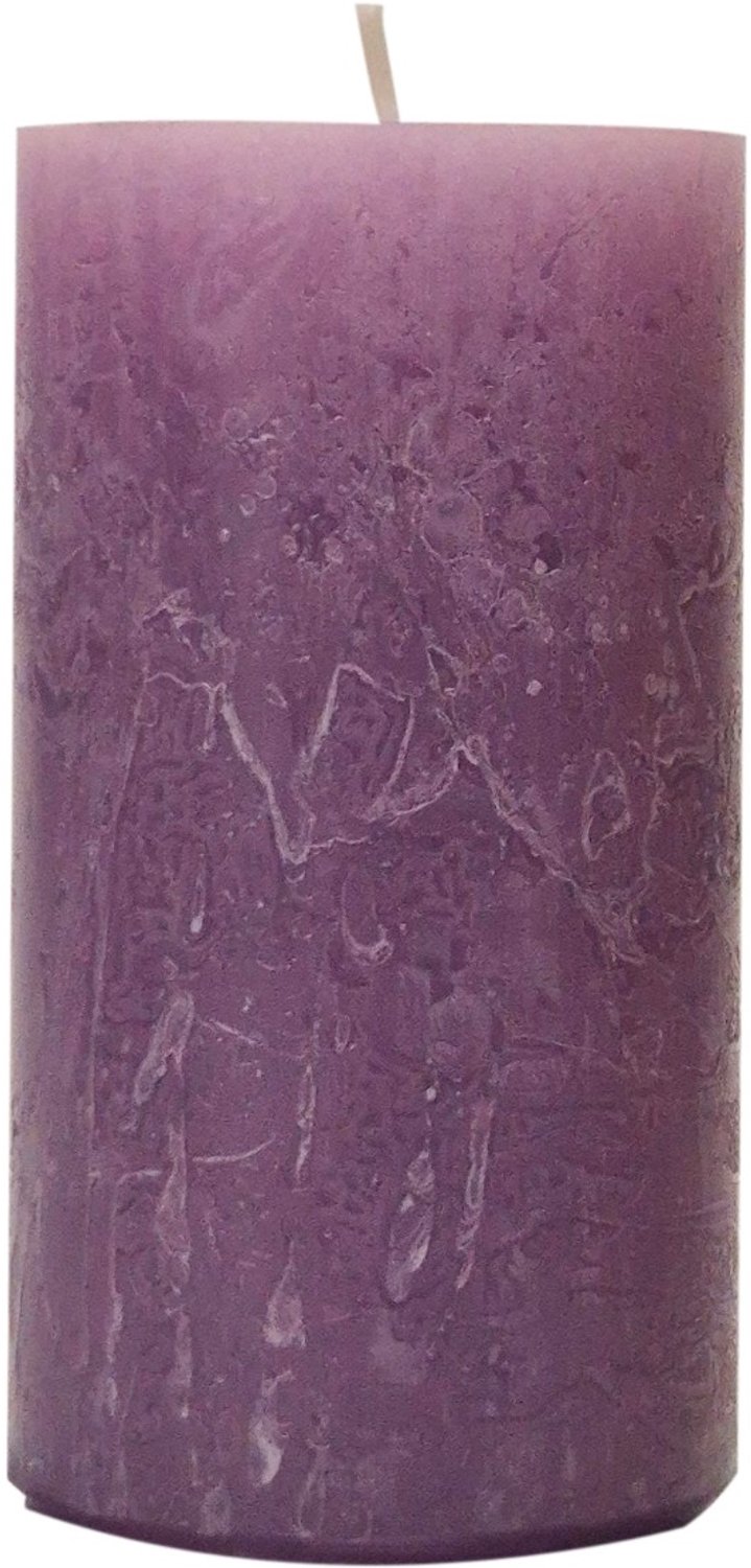 Wenzel Rustic Safe Candle stompkaars lila Ø 70 mm, hoogte 110 mm Paars