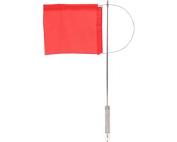 Jadeshay Wind Display Flag, Stainless Steel 304, Marine Mast Flag, Red Nautical Wind Flag for Sailing Yachts (140 x 120mm?7973SM?)