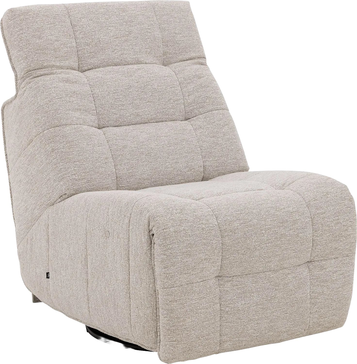 Goossens Relaxstoel Benji - Stof - Wit stof gemeleerd grof geweven linen
