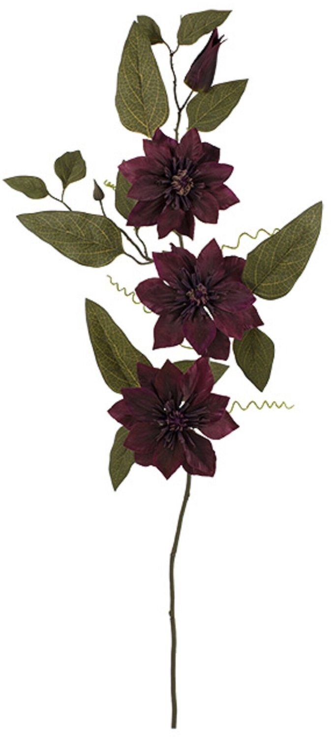 homebound by ky Kunsttak Clematis 81cm burgundy Rood