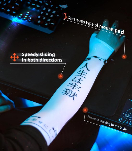 Gaming-armband voor pc, open handschoen met duimgat — afbeelding 2