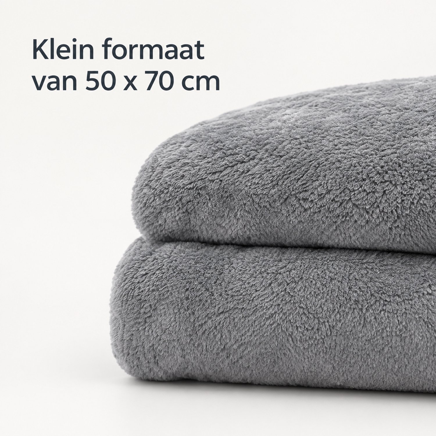SWGOTA Flanellen dutjesdeken 50 x 70 cm, 80 g, effen kleine deken lichtgrijs