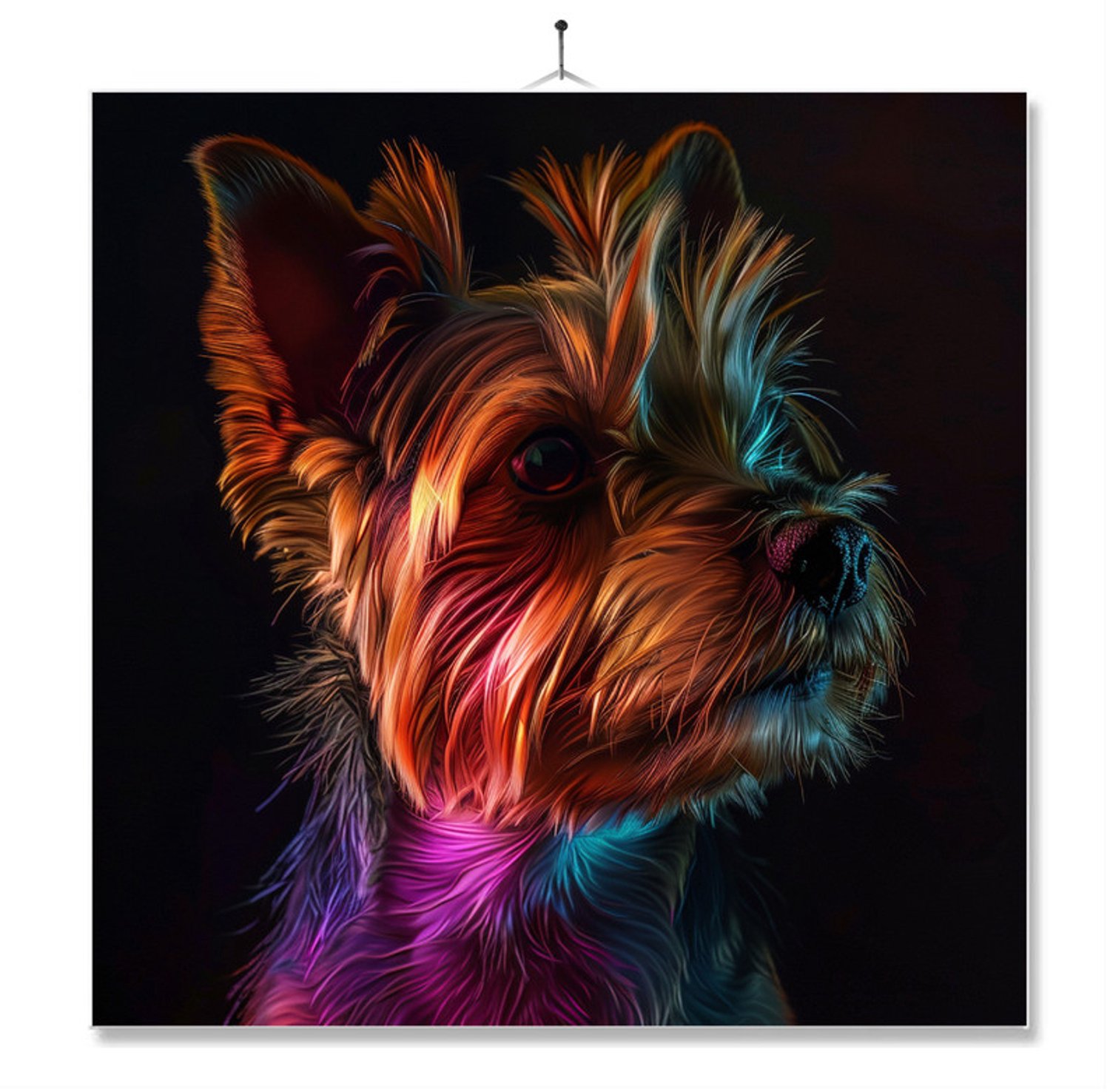 MC Living Tegel Met Opdruk | Geschenk | Dier | Regenboog | HD | Yorkshire Terrier Ontwerp 2