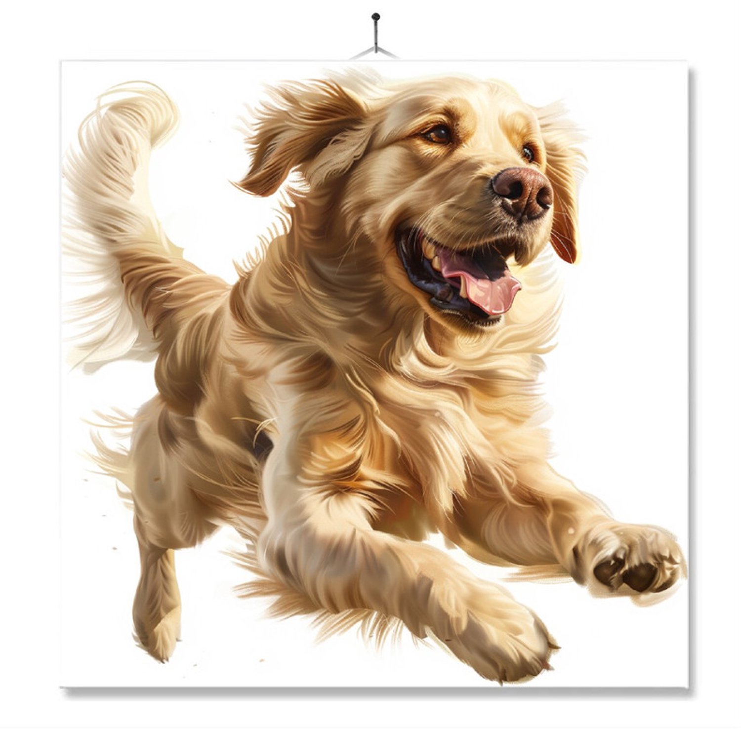 MC Living Tegel Met Opdruk | Geschenk | Wc | Toilet | Golden Retriever Ontwerp 1