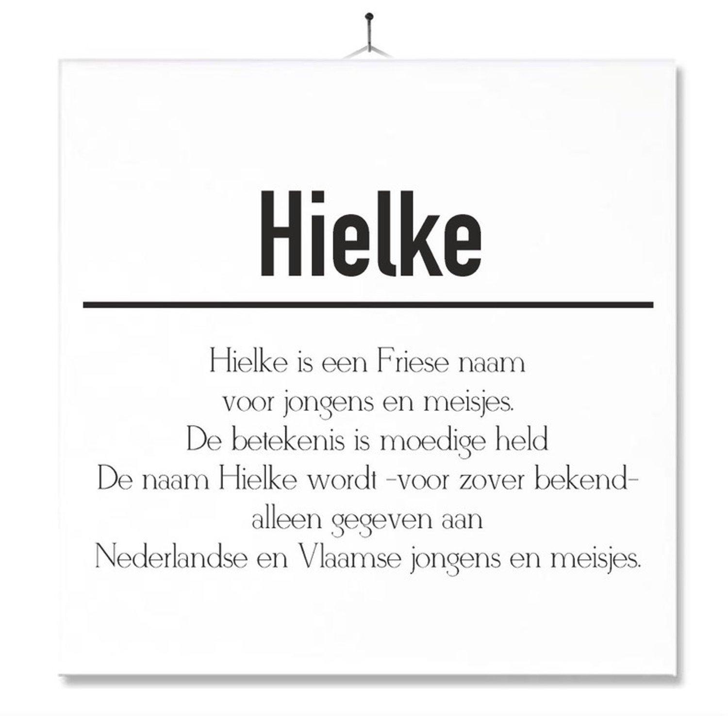 MC Living Tegel Met Opdruk | Betekenis | Kado | Cadeau | Met Naam - Hielke Multi-Color