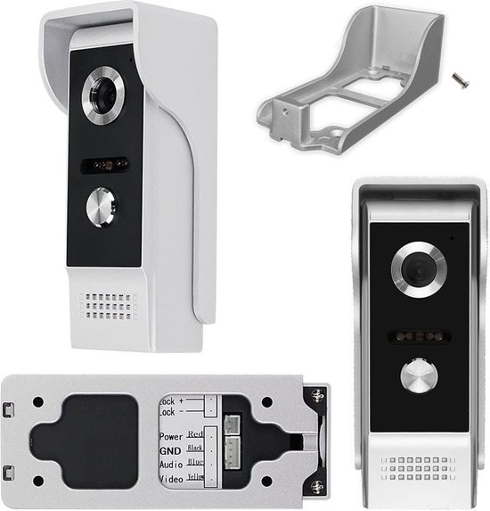 Video Deurbel 7 Inch - Bekabeld Deurbelsysteem - 12-15 Volt - Kunststof - Voor Binnenbeveiliging — afbeelding 5