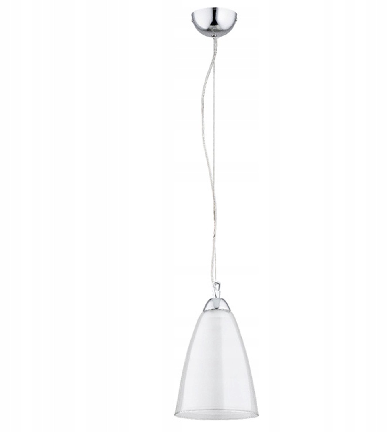 ECHO I Hanglamp - Melkglas & Zilveren Kap - Stijlvolle Verlichting