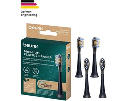 Philips Sonicare Beurer Premium Plaque Eraser Opzetborstels · 4 Stuks · Voor Beurer SC Elektrische Tandenborstel · Ook voor Philips Sonicare* · Tandplakverwijdering · Medium