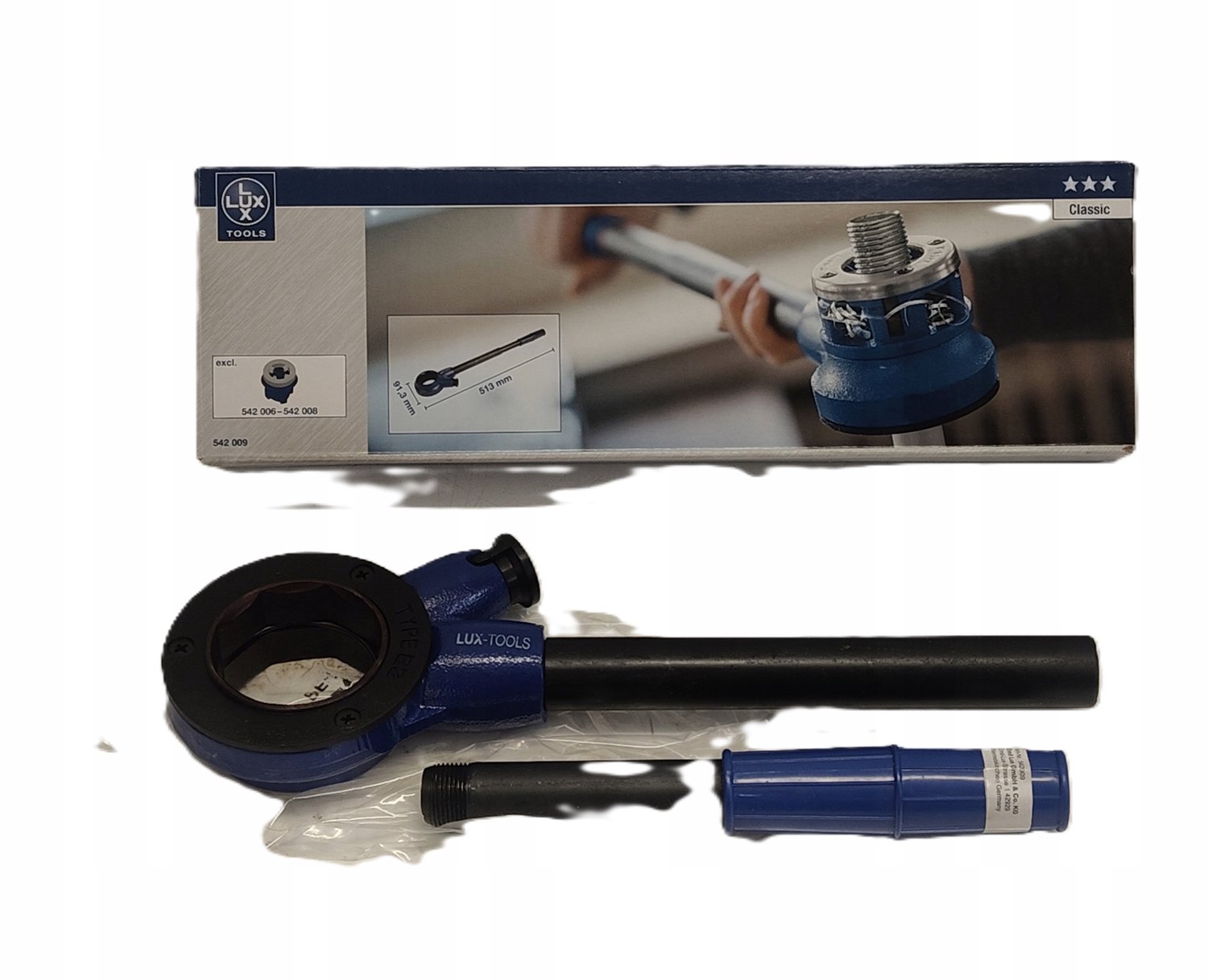LUX-TOOLS Ratelgreep 513 mm voor Matrijzen - Krachtig en Duurzaam