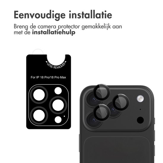 imoshion Camera Lens Protector - Geschikt voor iPhone 18 Pro/ iPhone 18 Pro Max - 2 Pack - Zwart — cadeau in Cadeau-ideeën - foto 5