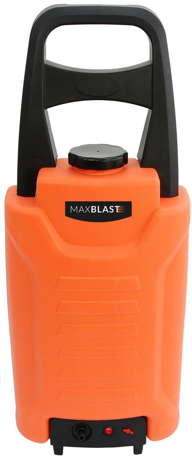 Hogedrukreiniger Wateropslag 30 Liter - 7 Meter Flexibele Slang - Oplaadbare Batterij En Netstroom - Draagbare Water Trolley - Oranje - Voor Tuin En Terras — afbeelding 5