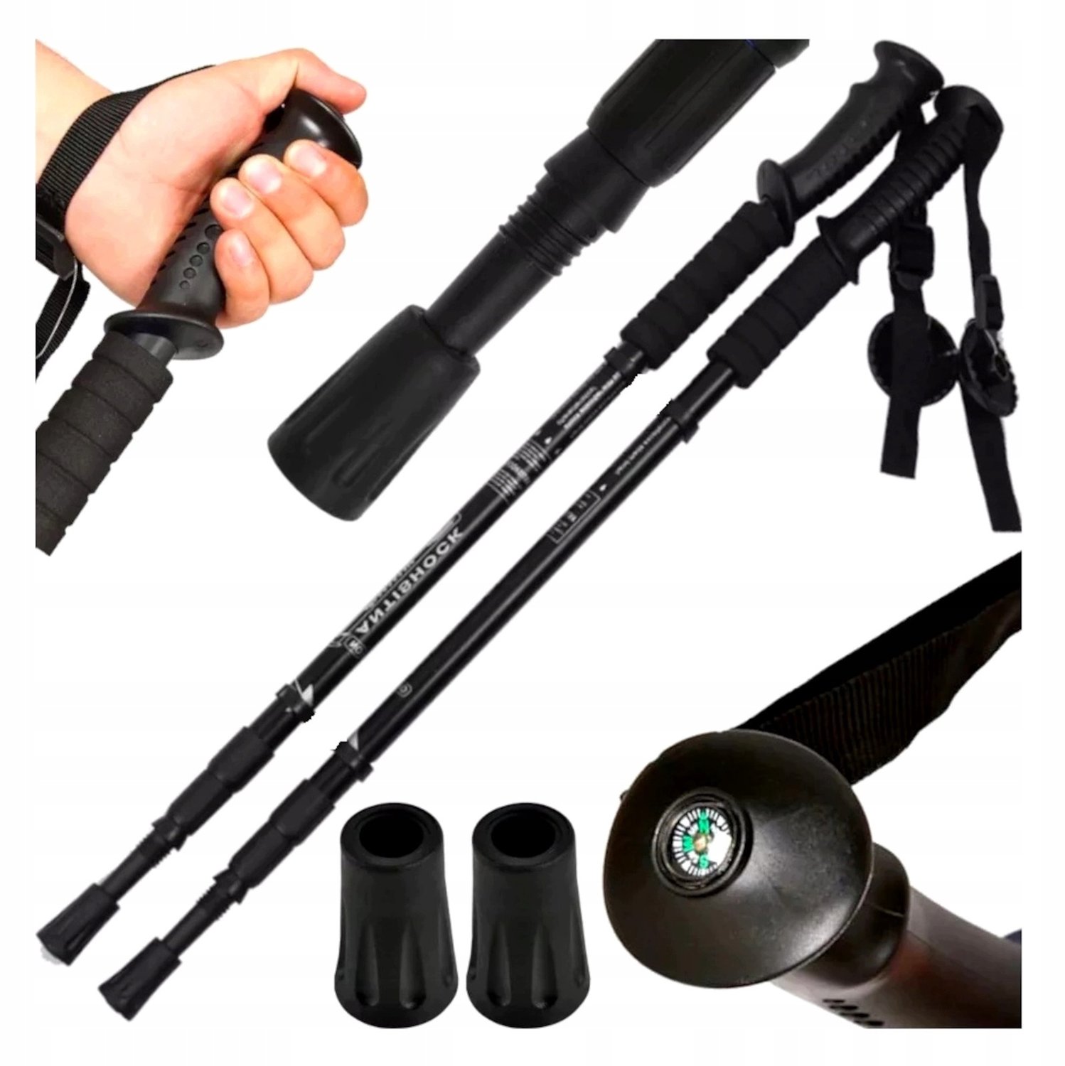 Verstelbare Nordic Walking Stokken - Set van 2 - Lichtgewicht Aluminium