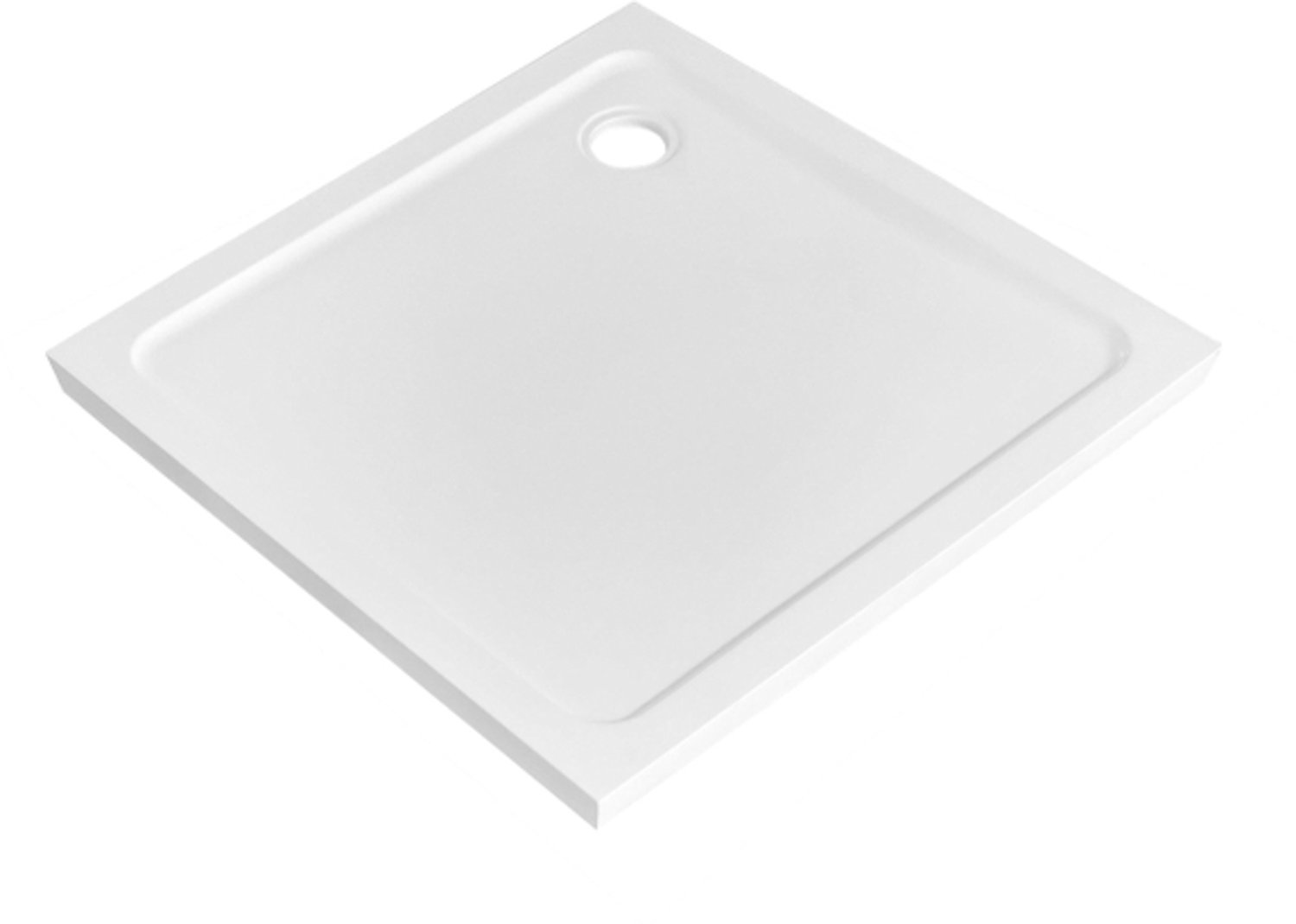 FugaFlow Efficiente Anta douchebak - 100x100x4cm - vierkant SMC - glans wit