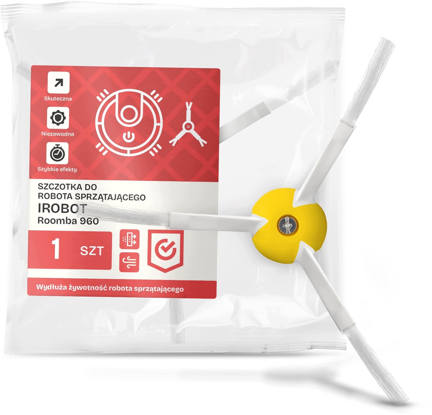 Zijborstel voor iRobot Roomba 960 - 3 armen, duurzaam polyamide