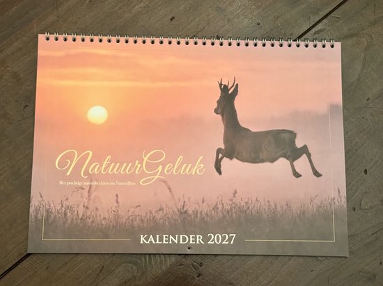Un cerf en train de courir devant un lever de soleil aux couleurs douces.