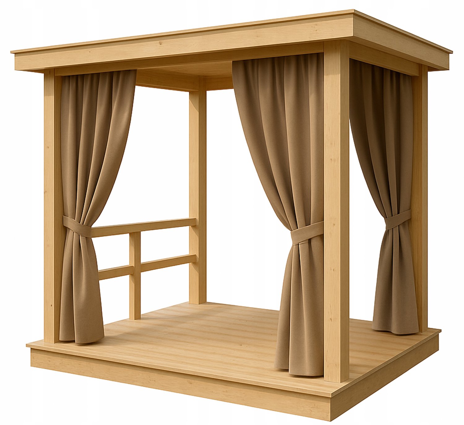 Waterdicht Terrasgordijn voor Pergola - Beige 150x250 cm