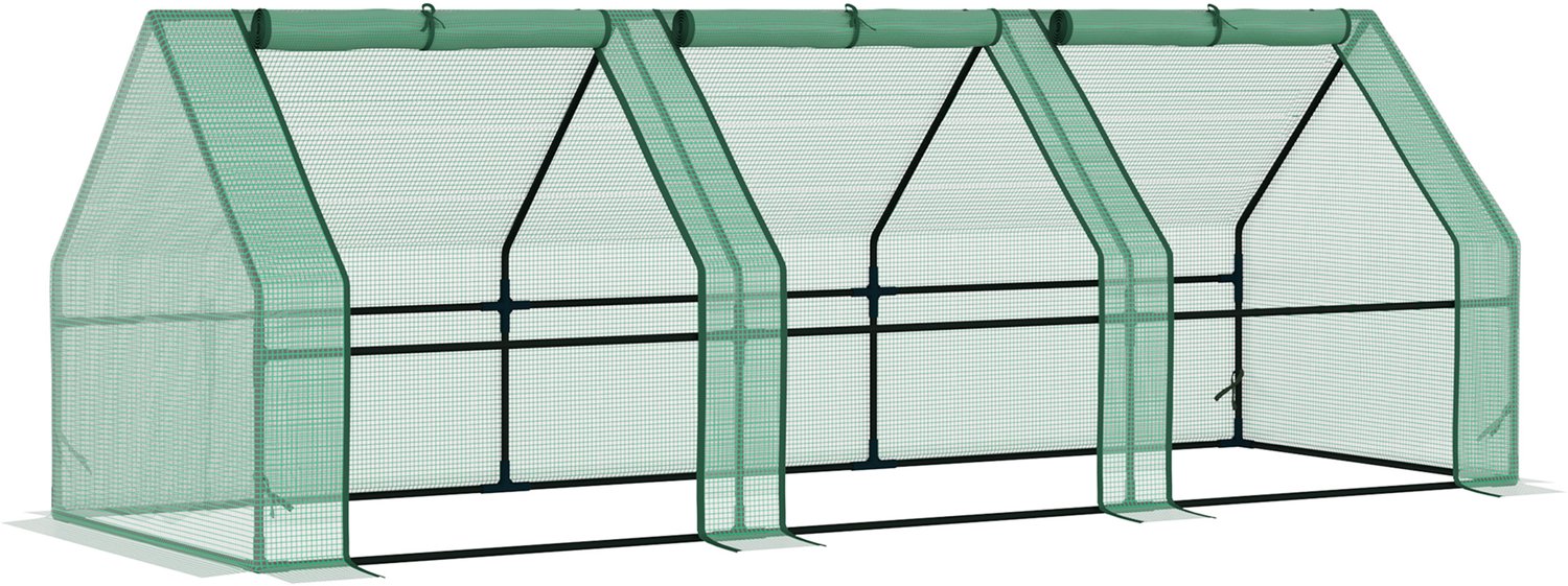 Sunona Foliekas - Met 3 oprolbare ramen met rits - 270 x 90 x 90 cm - Groen