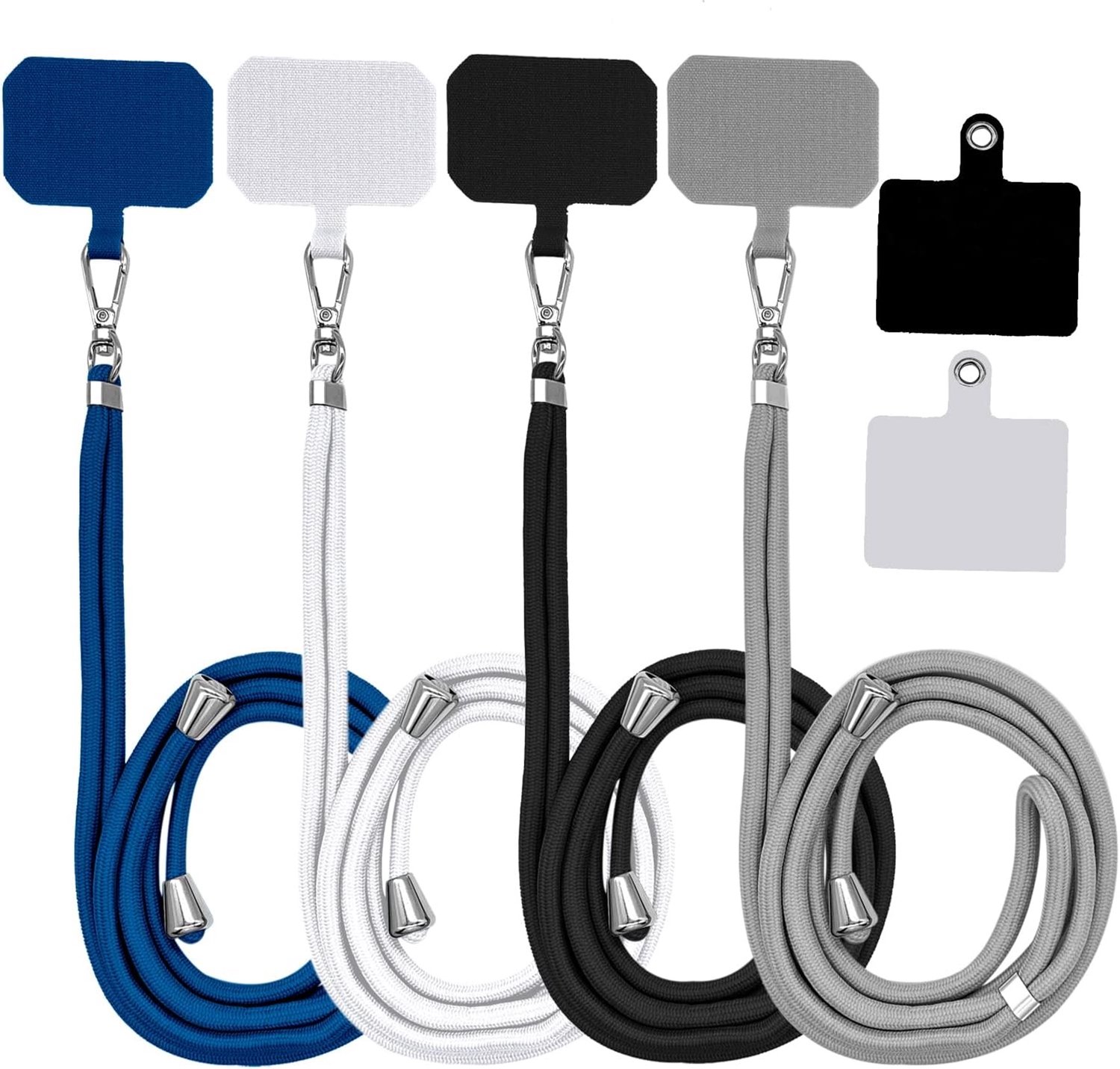 Merkloze Telefoon Lanyard Set - 6 Stuks Crossbody Nylon