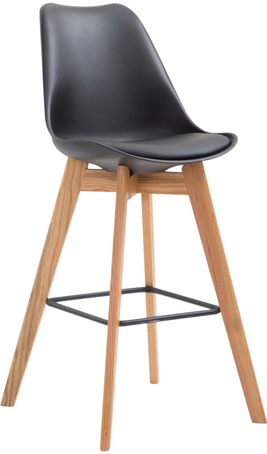 Barkruk - Zithoogte 76 cm - Kunststof - Zwart