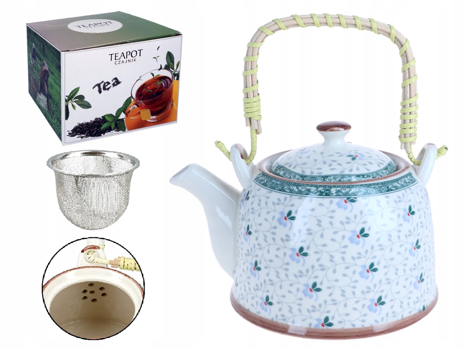 Santai Keramische Theepot met Zeef - 800ml