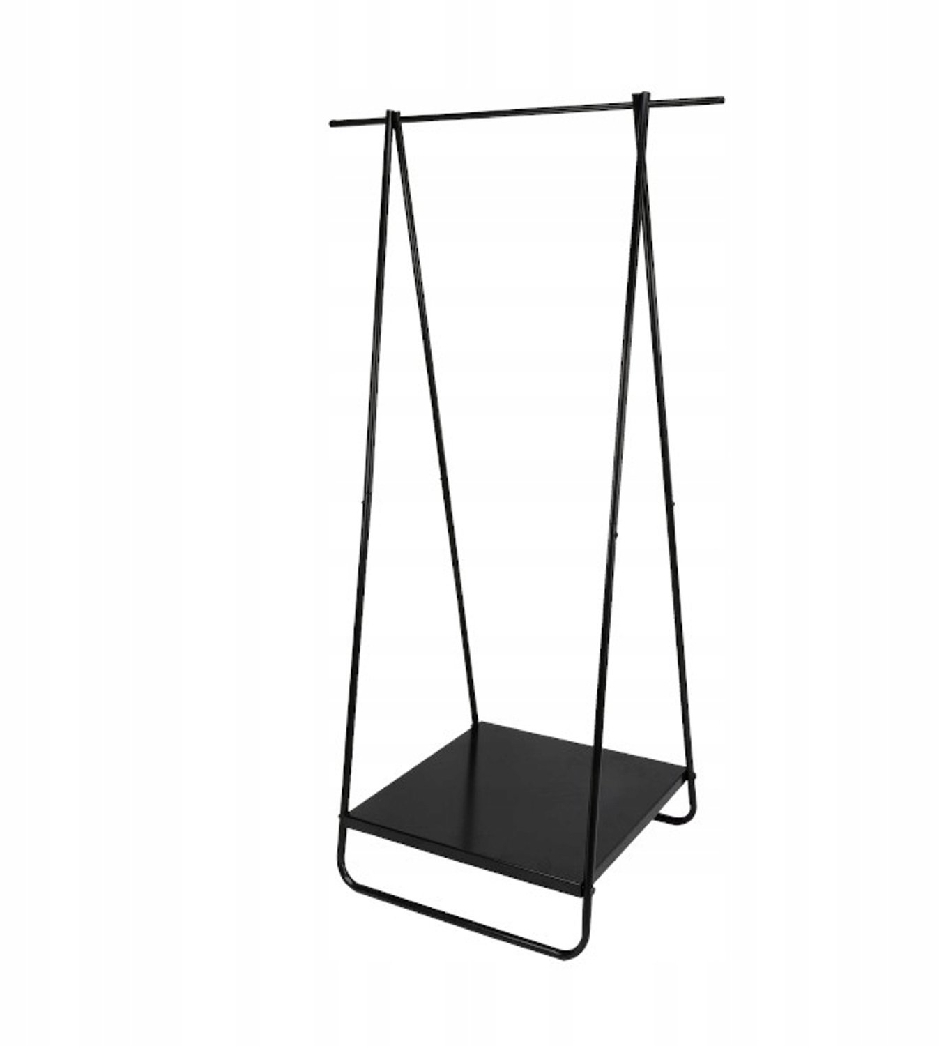 Stabiele Metalen Kapstok met Plank - Zwart - Industrieel Design