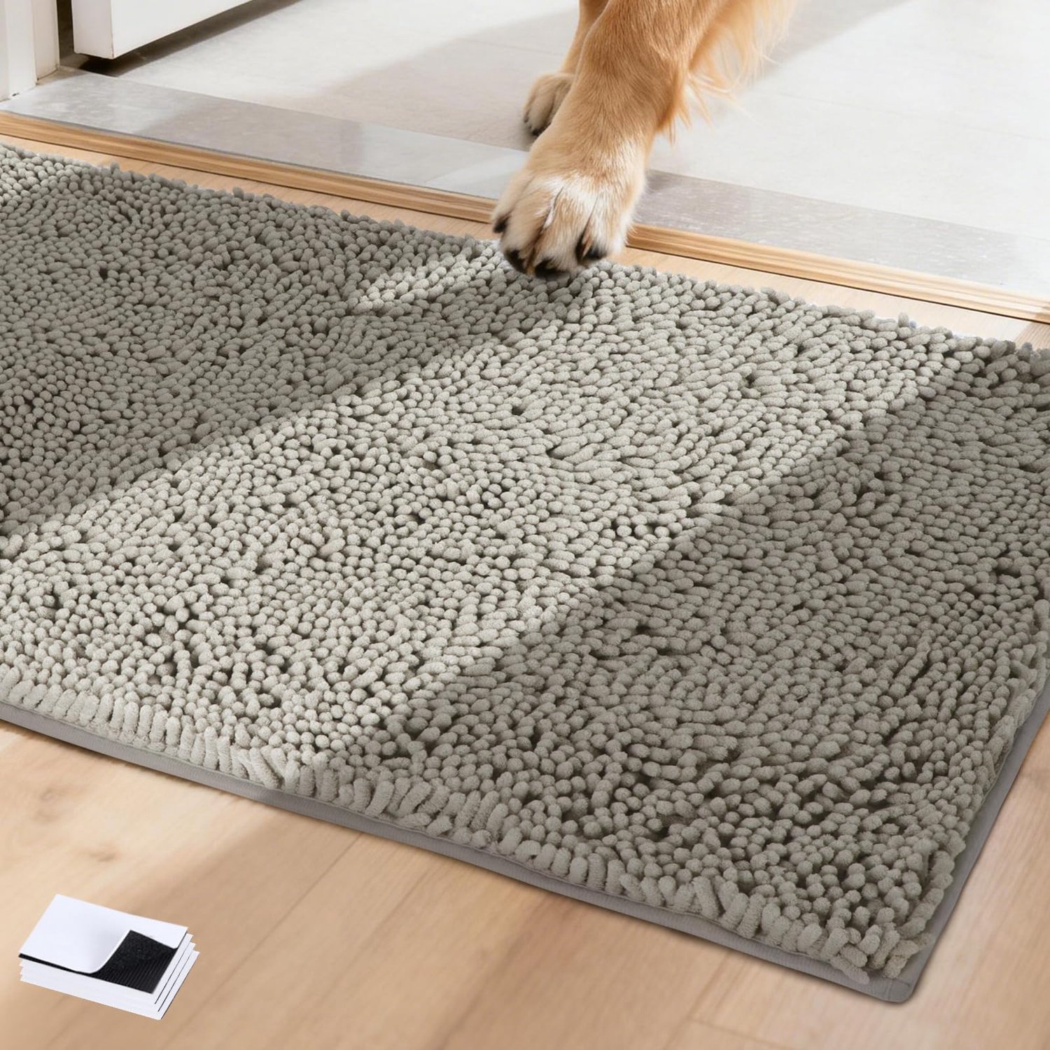 Famanu - Hondendeurmat voor modderige poten - Super absorberend en sneldrogend - Grijs 1 stuk