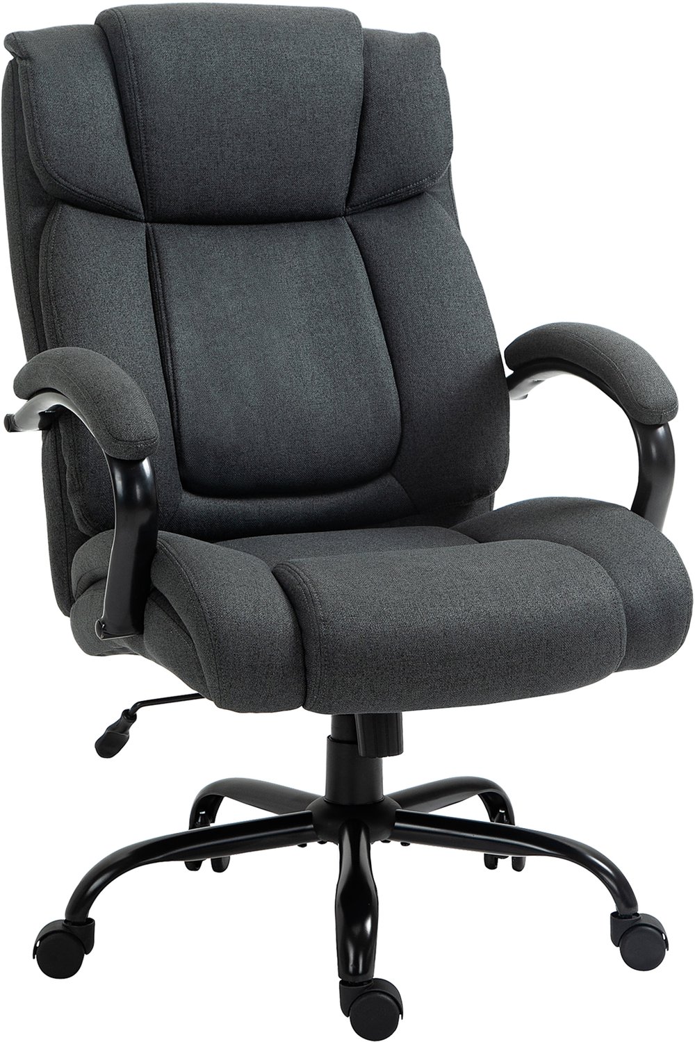 Vinona Ergonomische bureaustoel - Met wipfunctie - In hoogte verstelbaar - 72,5 x 80 x 110-118 cm - Donkergrijs