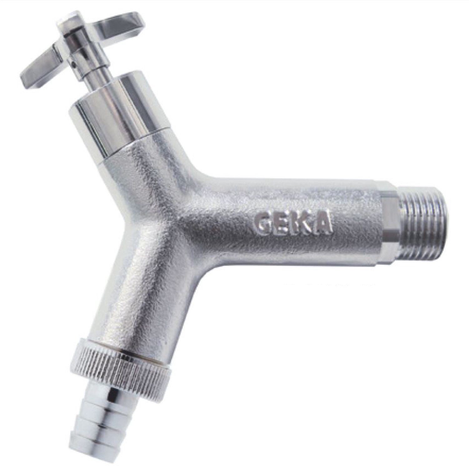 GEKA plus design kraan buitendraad 1/2 inch messing verchroomd