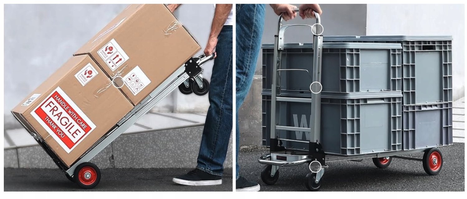 Aluminium Transportkar 2-in-1, 150 kg, Opvouwbaar