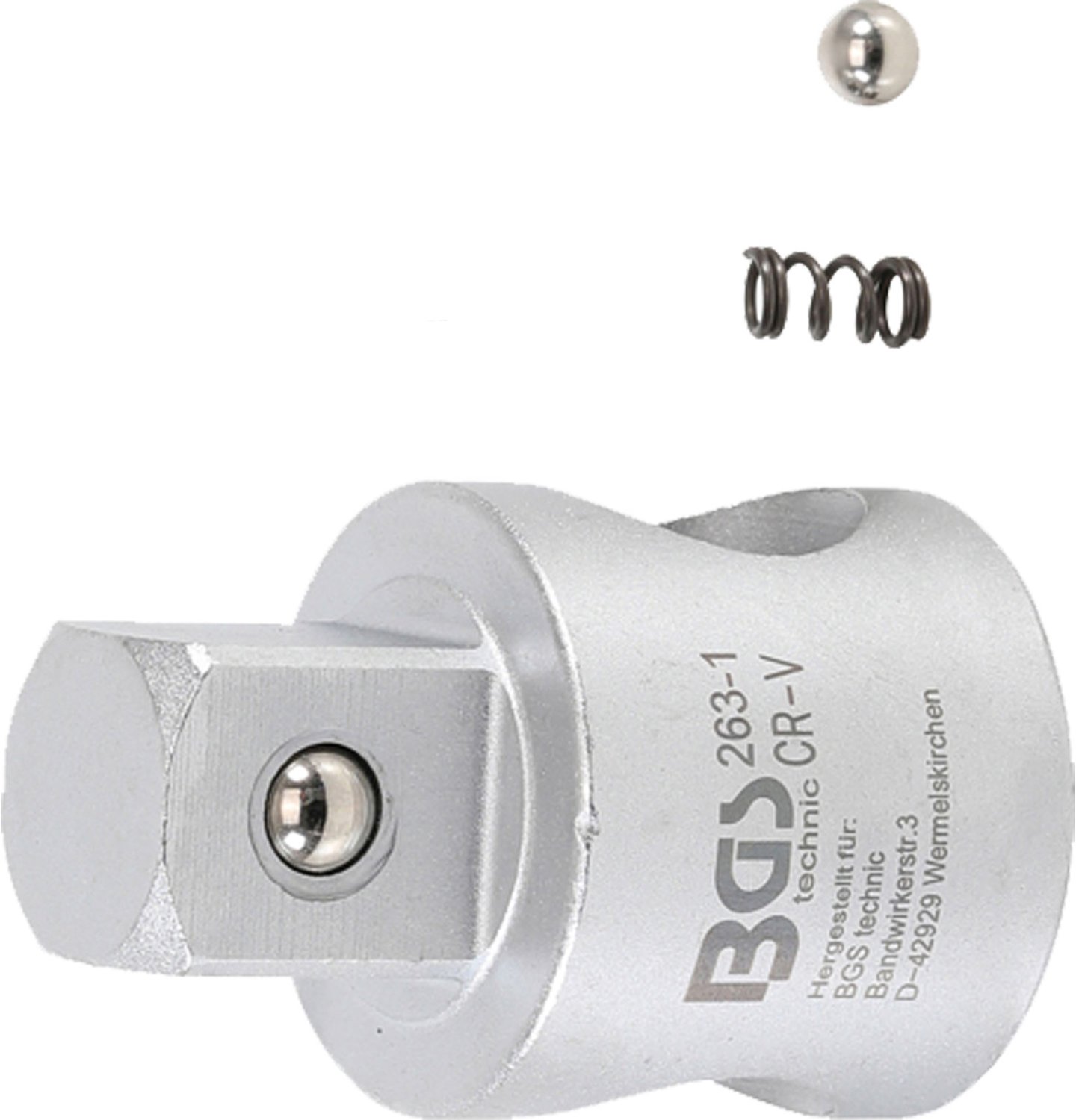 BGS Glijgreepadapter voor verlengstukken uitgaande buitenvierkant 20 mm (3/4") - 263-1