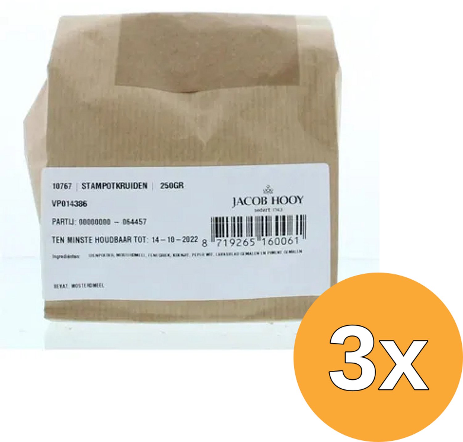 3x Jacob Hooy Stamppotkruiden (250 gr)