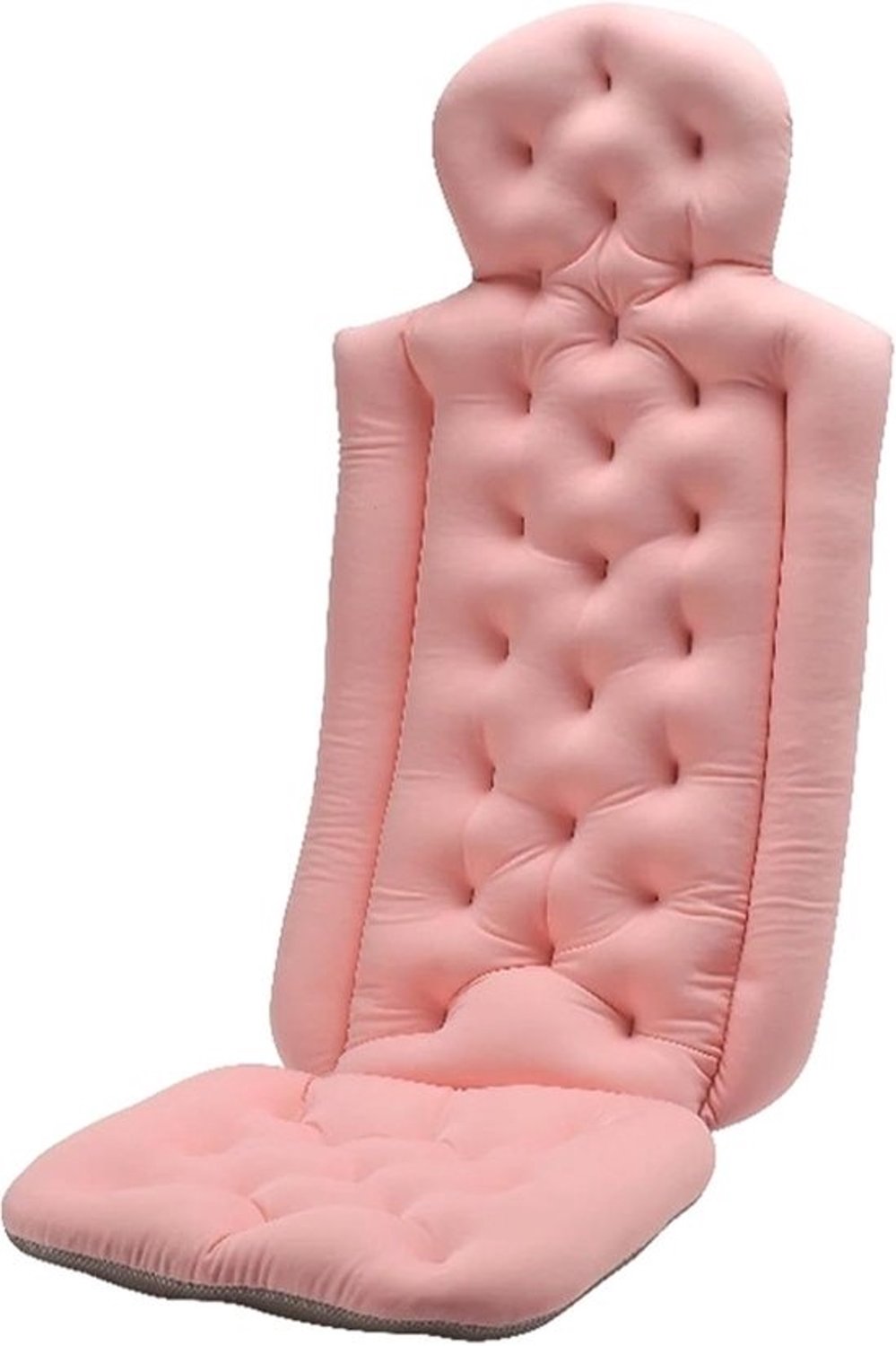 Volledig badkussen - Luxe badkussen - Ontspannen baden - Nek- en rugondersteuning - 76 x 39 x 32 cm - Wit