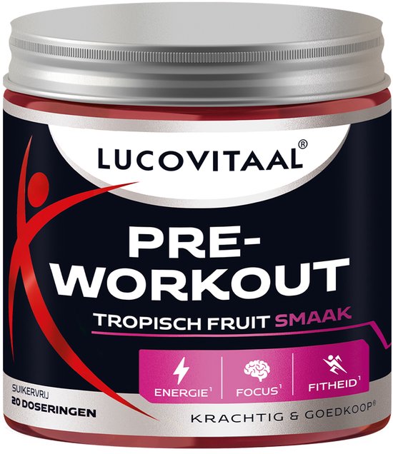 Lucovitaal Pre-Workout Tropisch Fruit 200 g