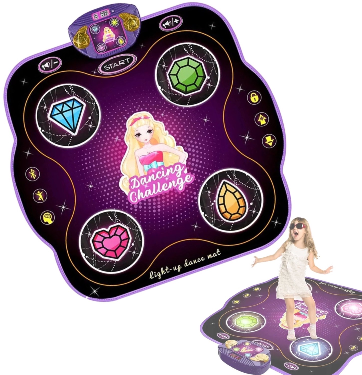 Interactieve Muzikale Dansmat voor Kinderen - Grote LED, 9 Spellen