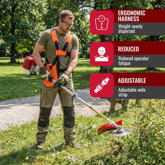 Heggenschaar Benzine 52cc 2,5 kW 5-in-1 - Multifunctioneel Tuingereedschap - 1200 ml Brandstoftank - Voor Grote Tuinen En Boerderijen — afbeelding 5