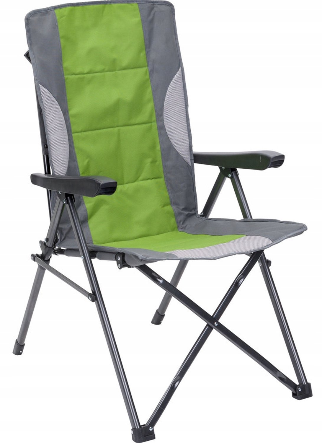 Berger Siena campingstoel - opvouwbaar, 120 kg draagvermogen, groen/grijs