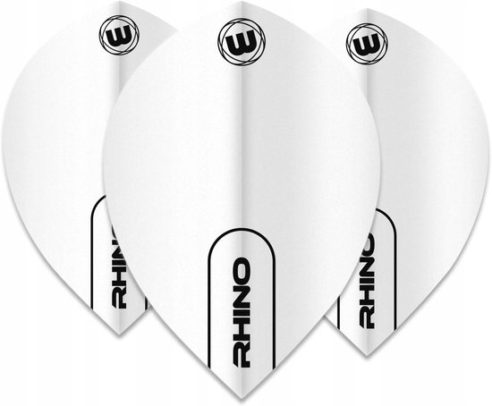 Winmau Rhino Dart Pijltjes - Wit, 100 Micron, Set van 3 — afbeelding 2