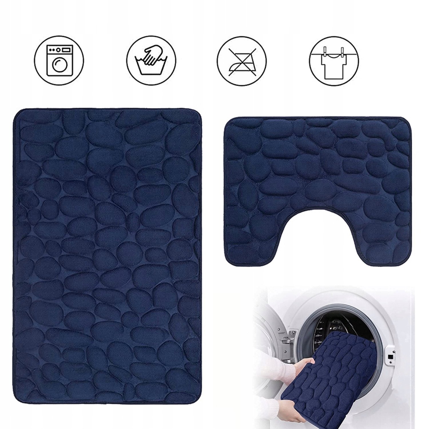 Antislip Badkamerset: Zachte Douche- en Toiletmat