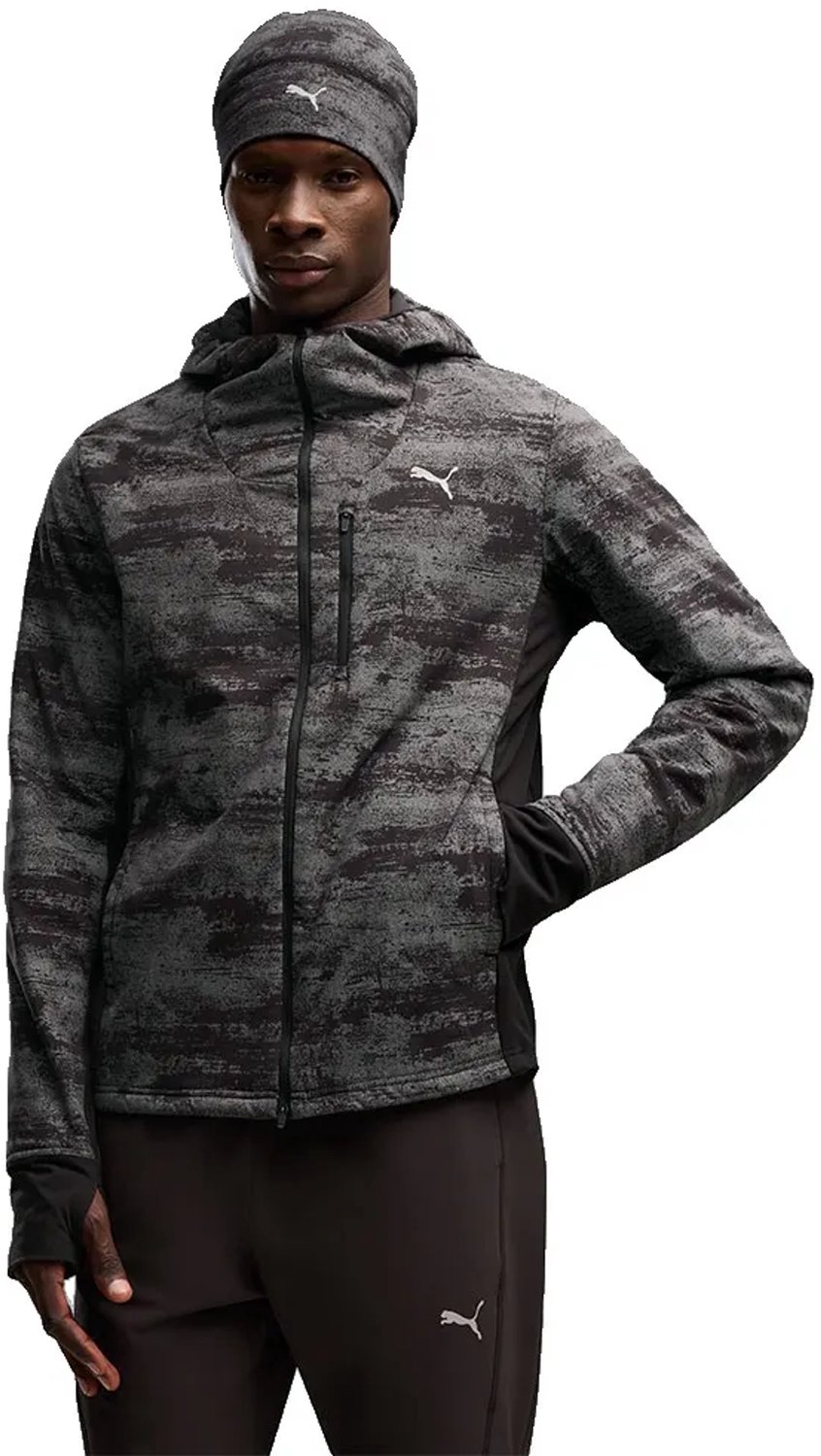 Puma Brightstride Aop Primaloft Jas Man Zwart