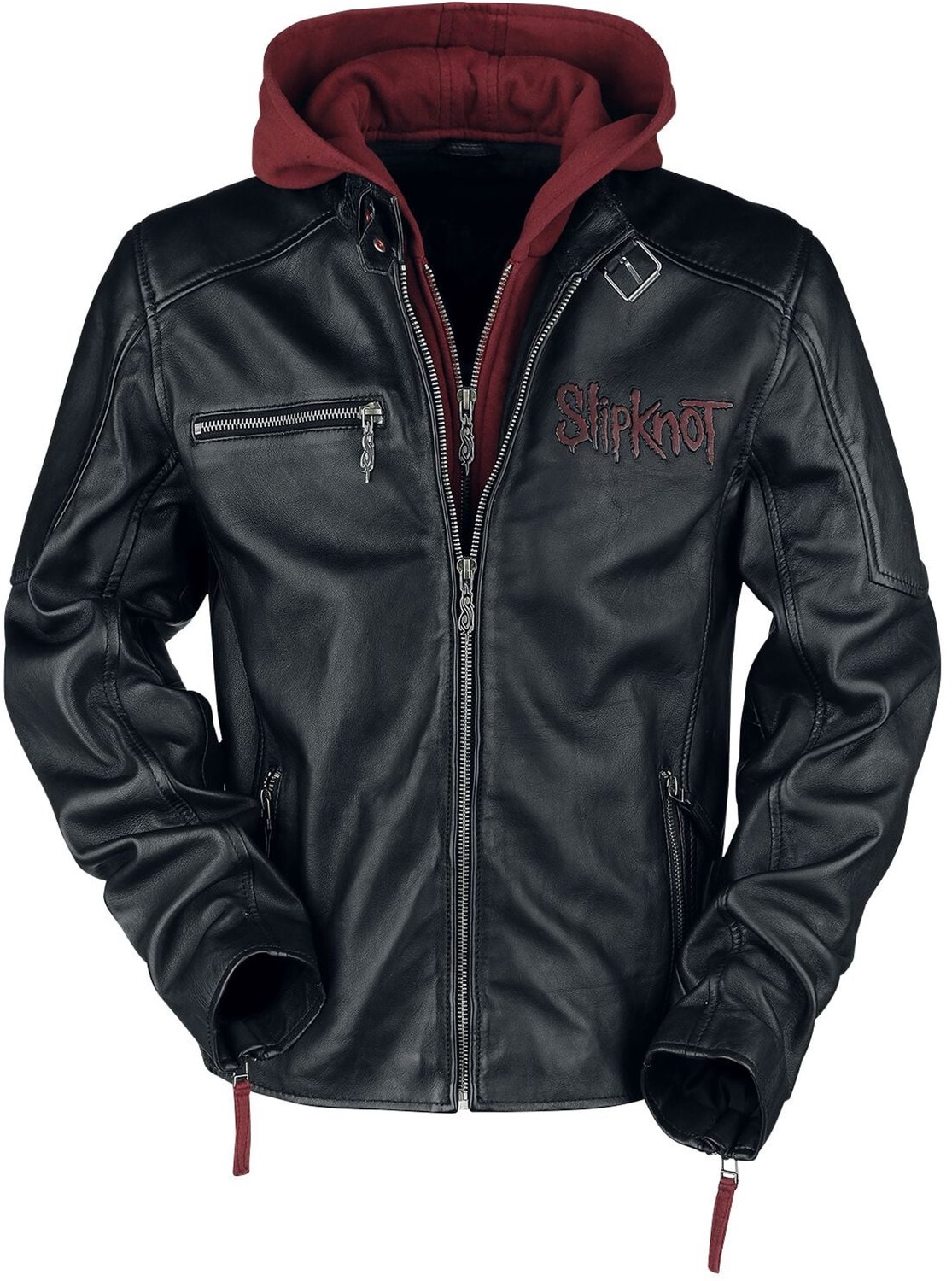 Slipknot EMP Signature Collection Heren Lederen jas - zwart/rood - S