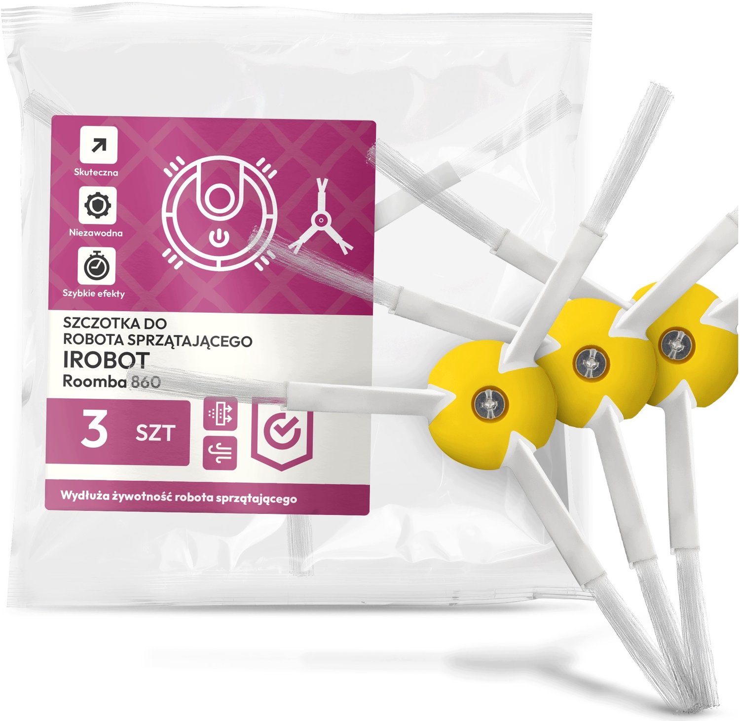 3x Zijborstel voor Robotstofzuiger - Efficiënte Reiniging