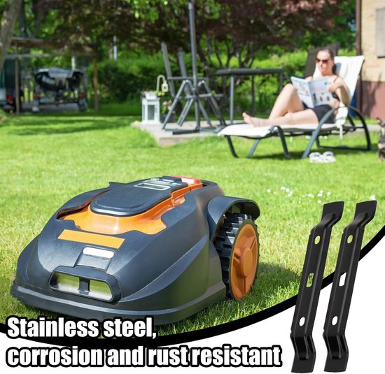 Set van 2 slijpbladen compatibel met de robot slijpmachine Voor Stihl iMOW RMI 422 422P 422PC RMI 522 Viking MI 422, Voor Stihl imow rmi 422, 20 cm, zwart — afbeelding 3