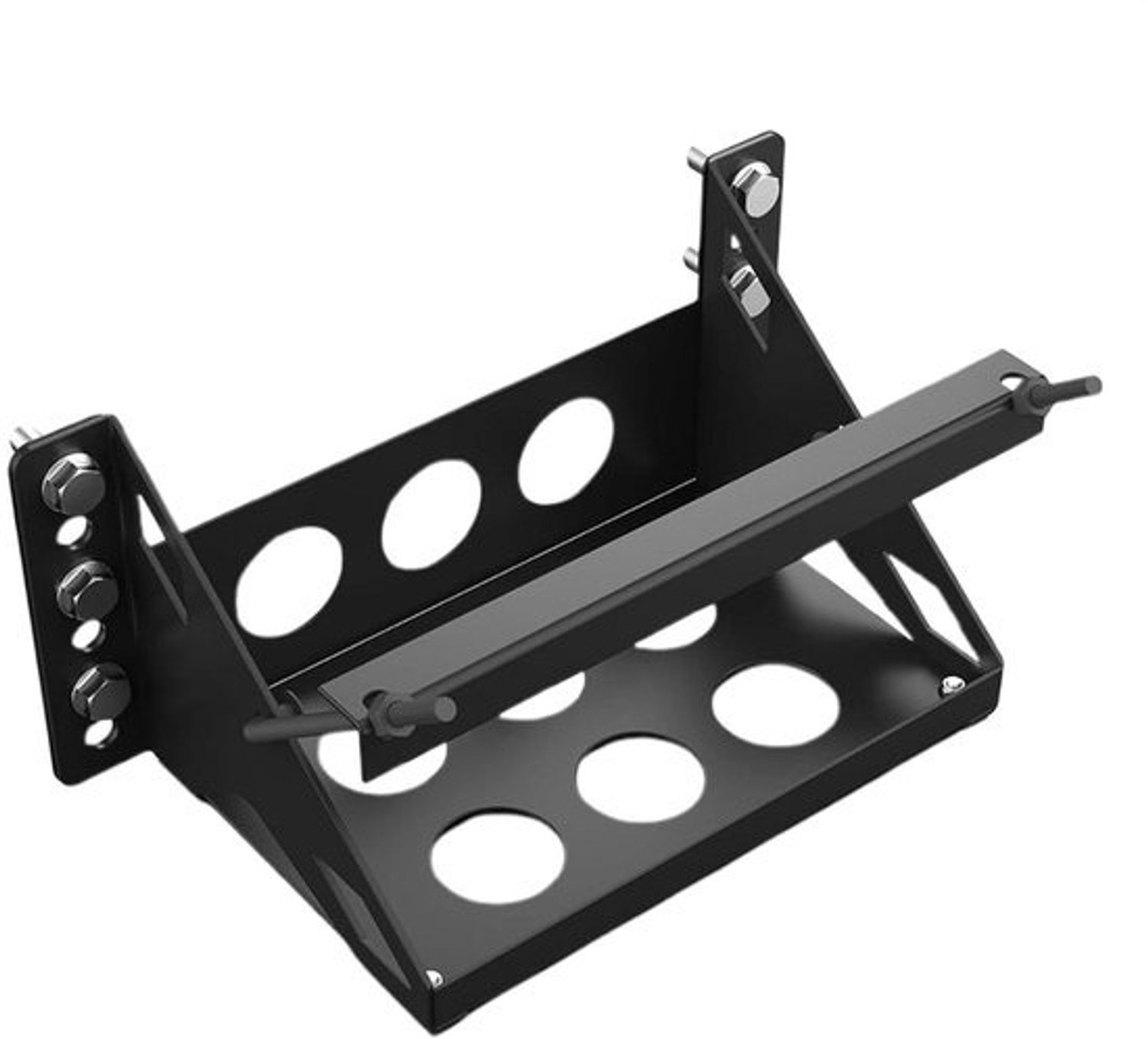Acculade - Batterijhouder - Voertuigorganisatie - Roestwerende coating - 40 x 21 x 7 cm - Metaal