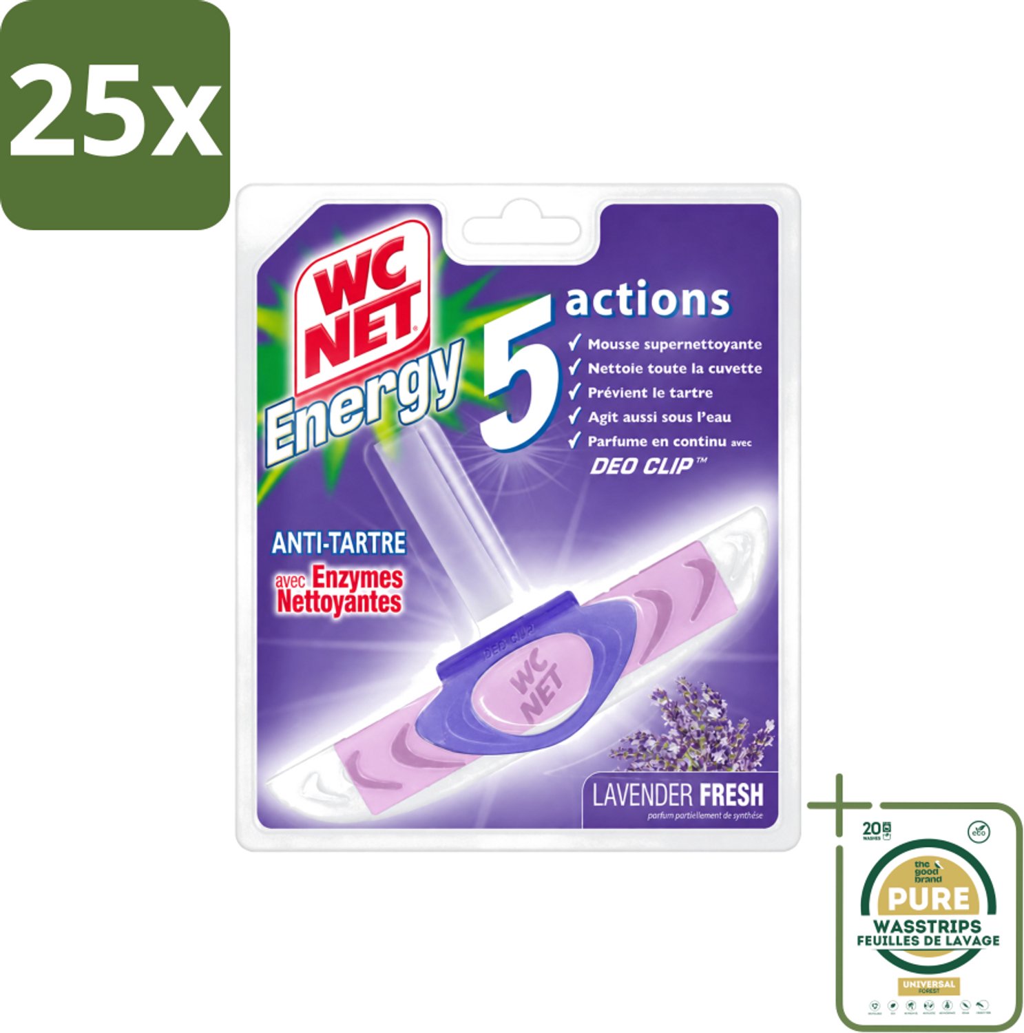 25 x WC Net - Toiletblok - Lavendel - 1 Blokje - Wasstrips - Toilet Net - Toilet Reiniger - Lavendel Geur - Toilet Reinigen - Toilet Hygiëne
