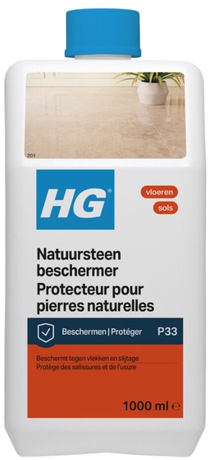 15 x HG - Natuursteen Beschermer - Glanzend Beschermen - Eenvoudig in Gebruik - 1L - Bulkverpakking - Natuursteen beschermer - Douchemop - Natuursteen beschermfilm
