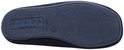 Donkerblauwe, gestructureerde rubberen zool van een Scapa Homewear slipper met maat 40.