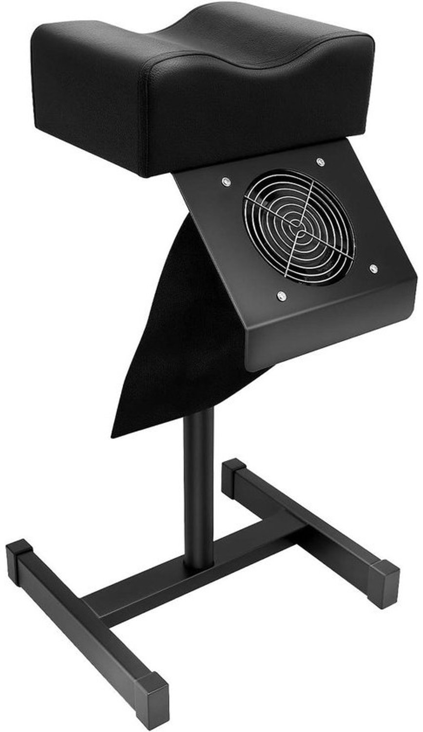 Pedicurekruk - Voetensteun voor salon - Nagelverzorging thuis - Geïntegreerde stofzuiger - Verstelbaar 48-68 cm - Zwart