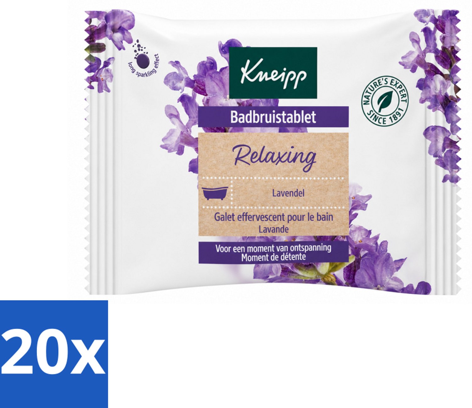 20 x Kneipp - Badbruistablet - Lavendel - Voordeelverpakking - 20 stuks