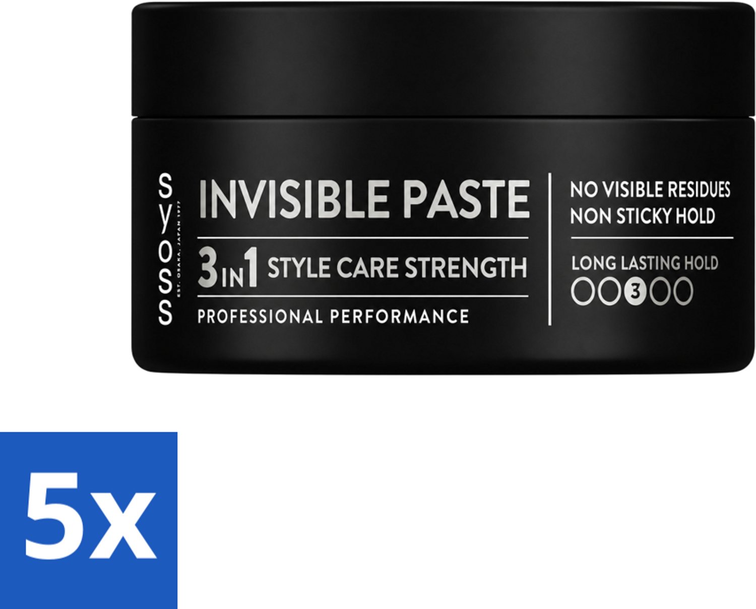 5 x SYOSS - Invisible Paste 100 ml - Haarpaste - Langdurige Styling - 100ml - Voordeelverpakking - 5 stuks